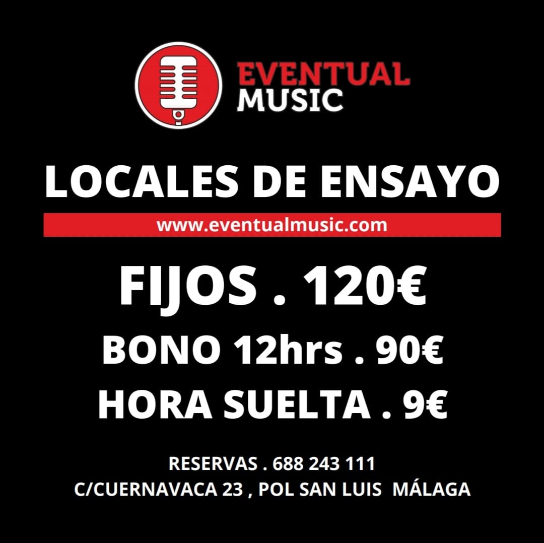 EVENTUALMUSIC - SALA DE CONCIERTOS (1200 personas aforo) Y 9 LOCALES DE ENSAYO PROFESIONALES